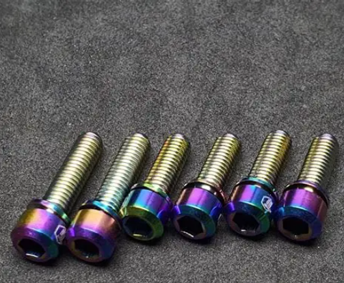 Ultra Bee Brake Cap Titanium Bolts – M5 x P0.8 | Grade 5 (Set of 2)